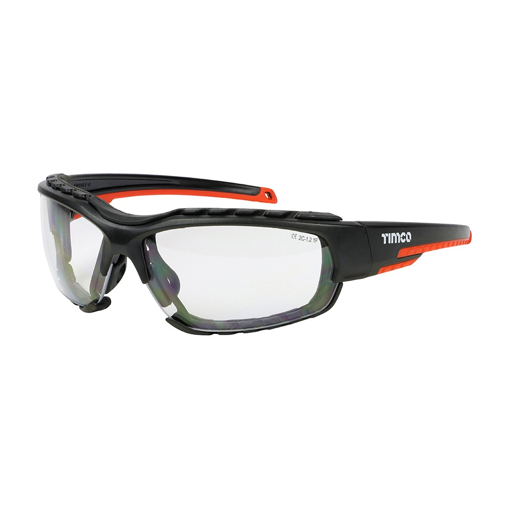 ports Style Safety Glasses - W/ Dust Guard - Clear