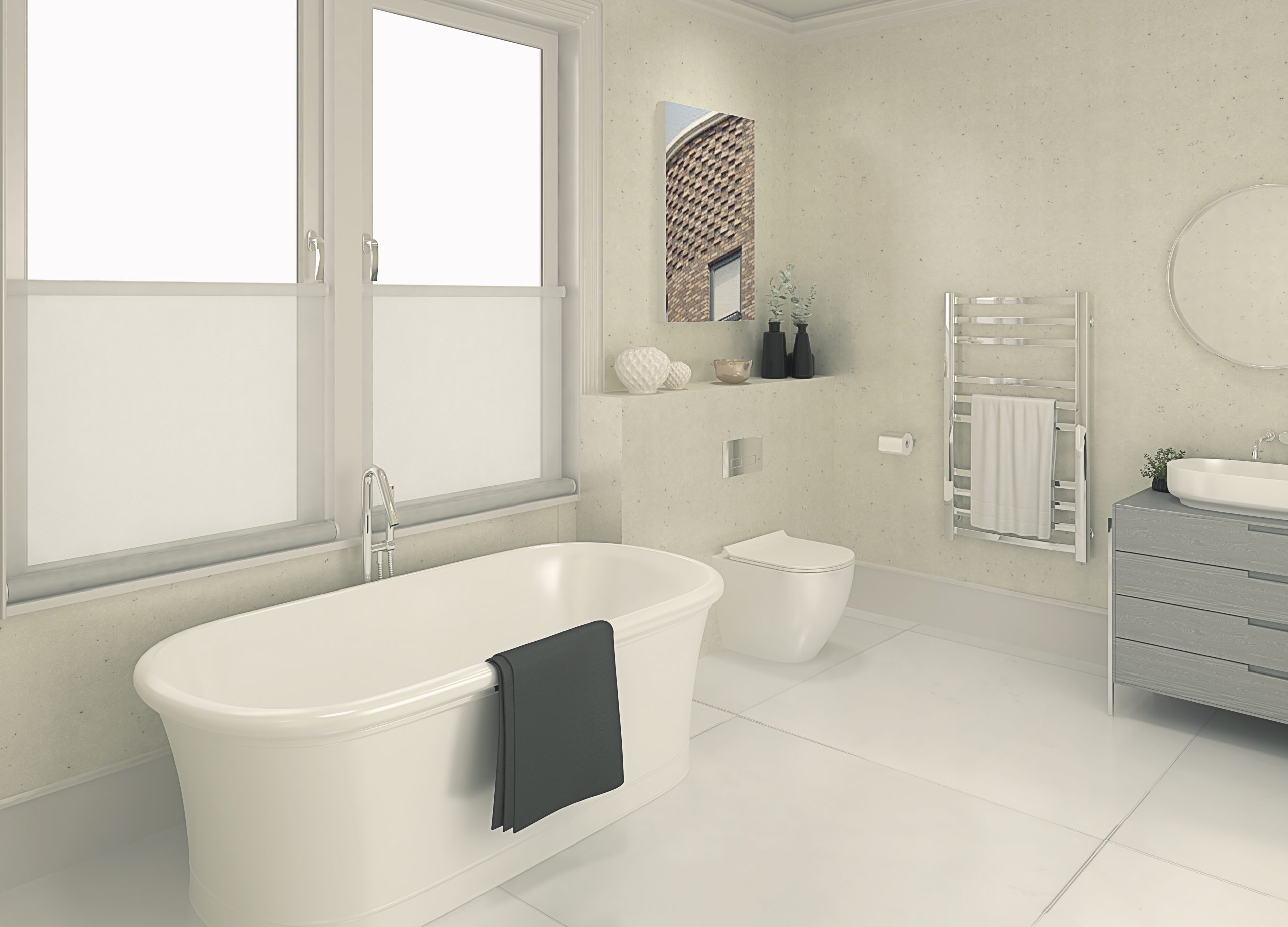 Harmony wall panels in silver