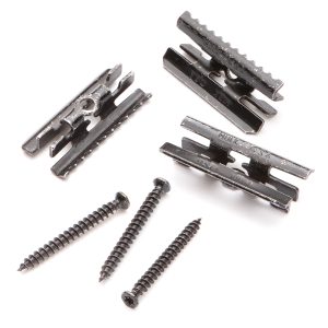 electrophoretic coated clips with screws