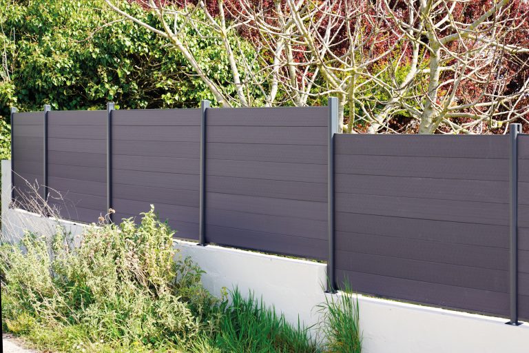 Grey plastic fencing products for your home